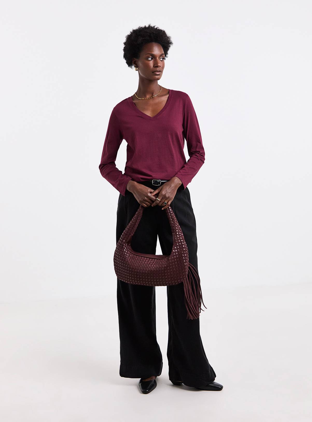 JD WILLIAMS 5 Pack V Neck Long Sleeve Top 22 - Image 2